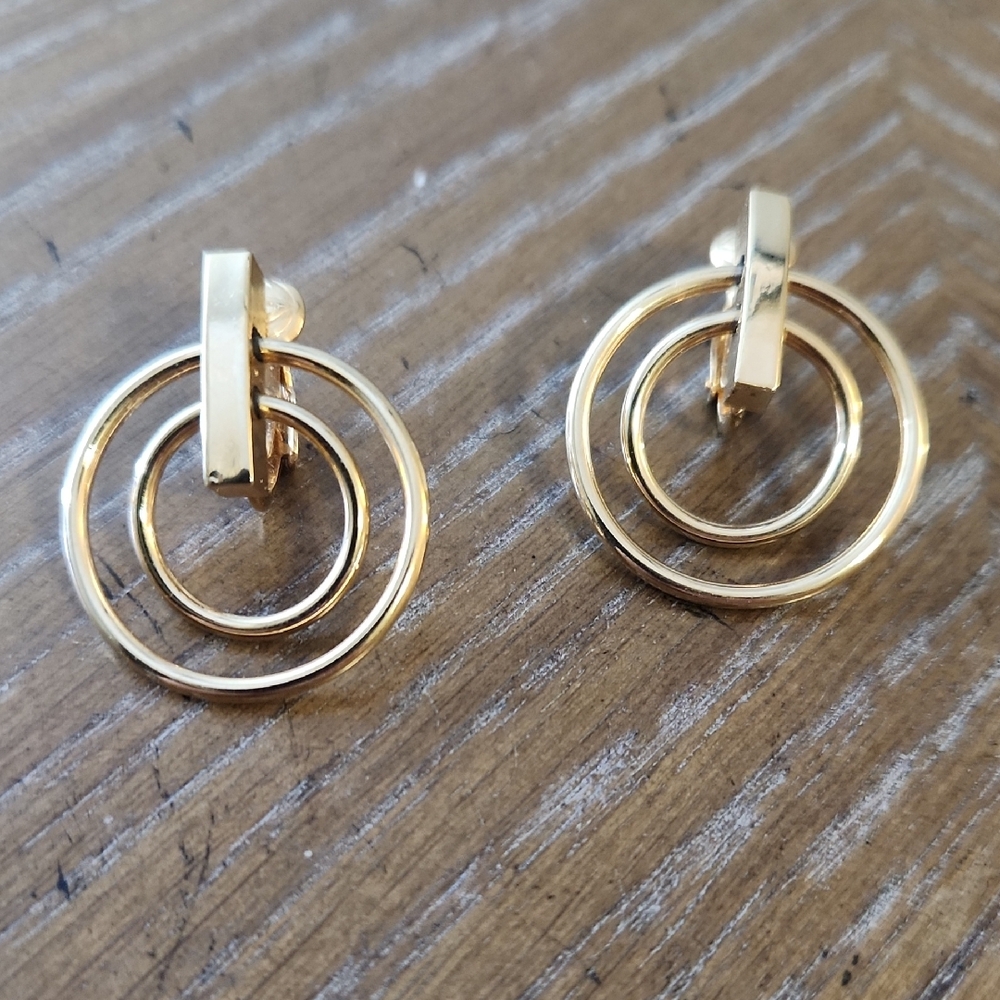 Gold Tone Hoop Earrings